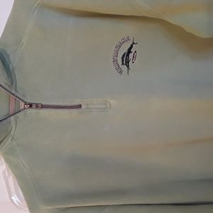 Tommy Bahama mens pullover sweater in a soft green 100% cotton size medium
